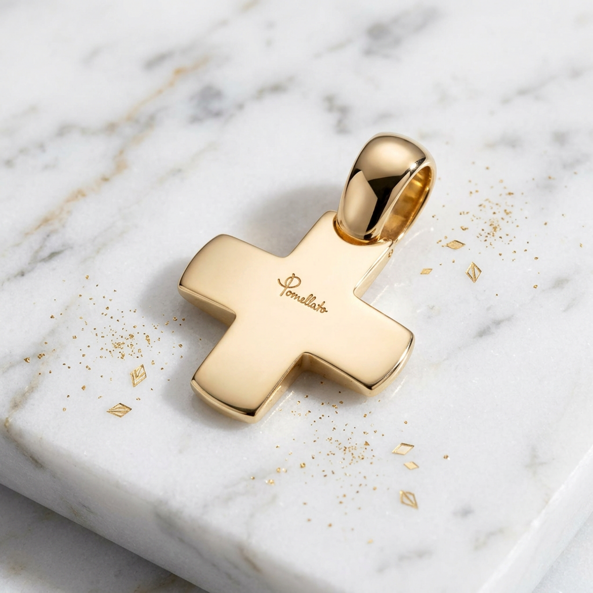 Pomellato Cross Charm · 18K Yellow Gold